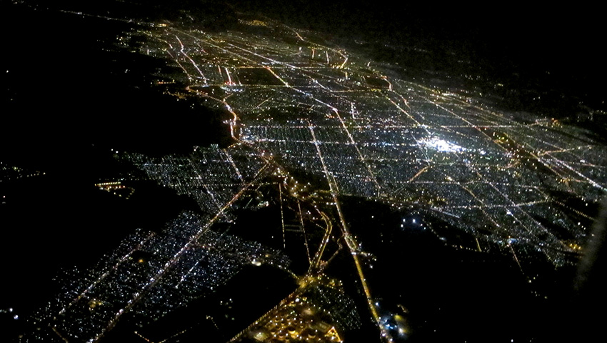 نمایی هوایی از شهر مشهد